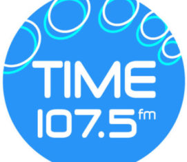 time 1075 logo CIRCLE BLUE